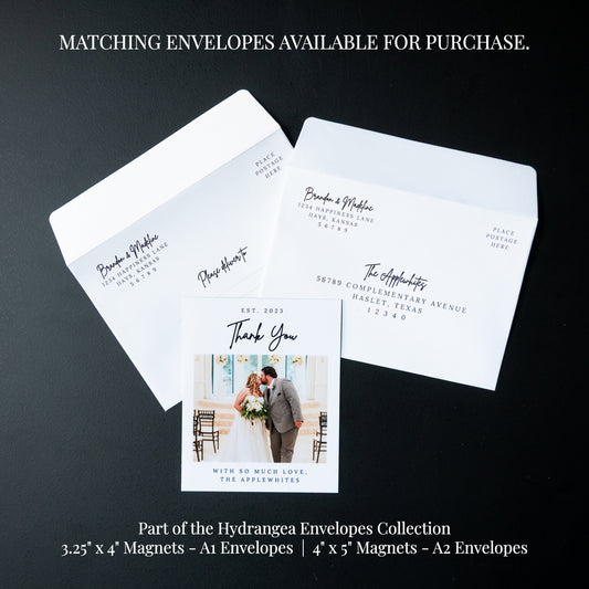 3.25" x 4" Dorothy Hydrangea Custom Thank You Photo Magnets