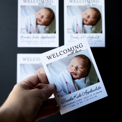 3.25" x 4" Mary Jo Marigold Custom Birth Announcement Photo Magnets