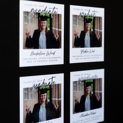 4" x 5" Cheryl Marigold Custom Graduation Photo Magnets