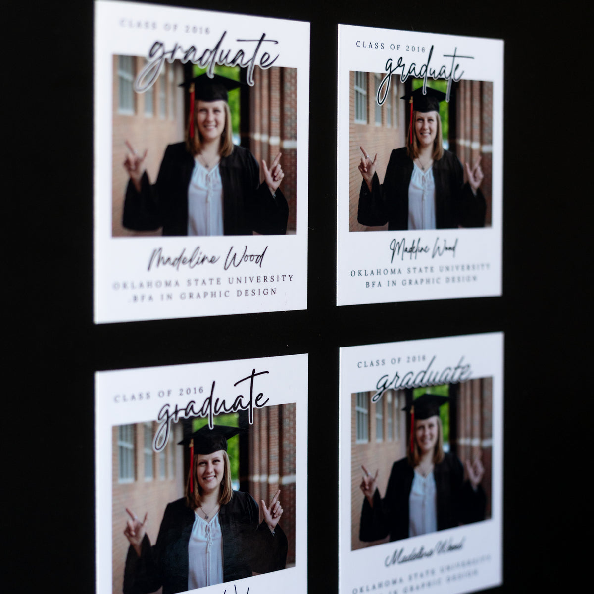 3.25" x 4" Cheryl Hydrangea Custom Graduation Photo Magnets