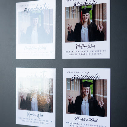 4" x 5" Cheryl Rose Custom Graduation Photo Magnets
