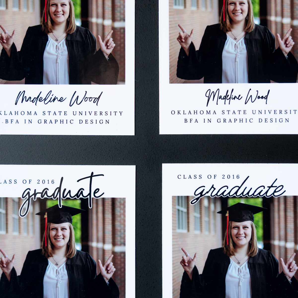 3.25" x 4" Cheryl Hydrangea Custom Graduation Photo Magnets