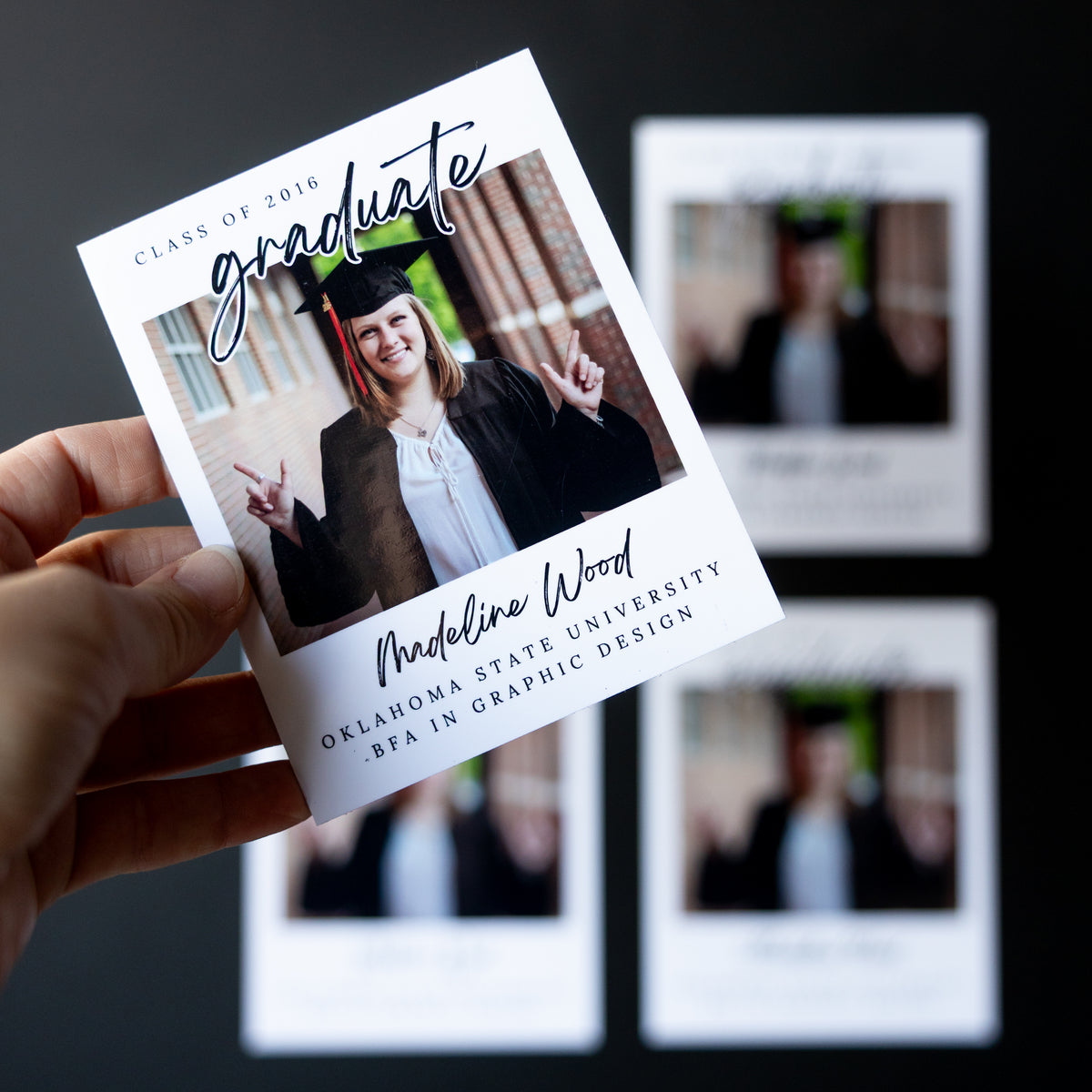 4" x 5" Cheryl Rose Custom Graduation Photo Magnets