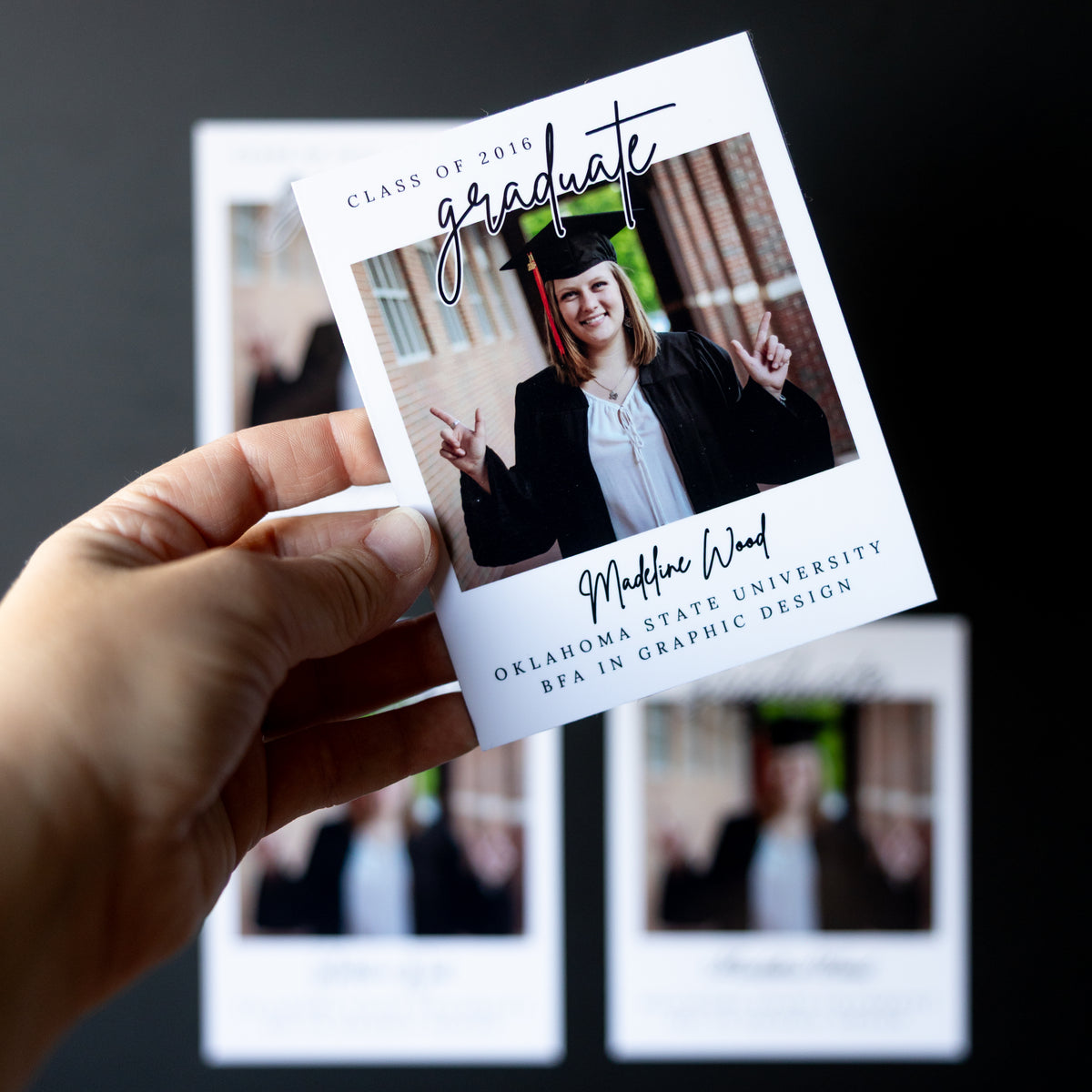 3.25" x 4" Cheryl Hydrangea Custom Graduation Photo Magnets