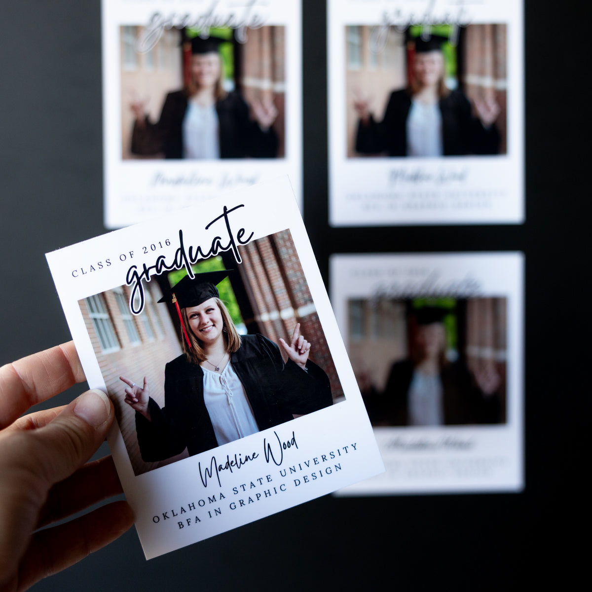 3.25" x 4" Cheryl Gardenia Custom Graduation Photo Magnets