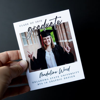 4" x 5" Cheryl Rose Custom Graduation Photo Magnets