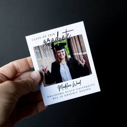 3.25" x 4" Cheryl Hydrangea Custom Graduation Photo Magnets