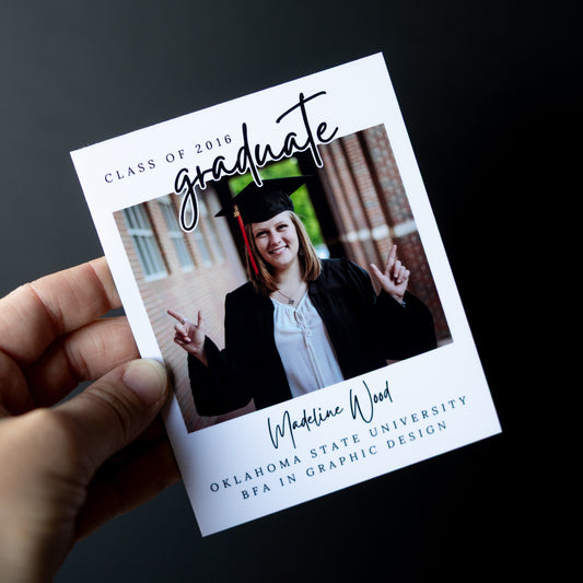 4" x 5" Cheryl Gardenia Custom Graduation Photo Magnets