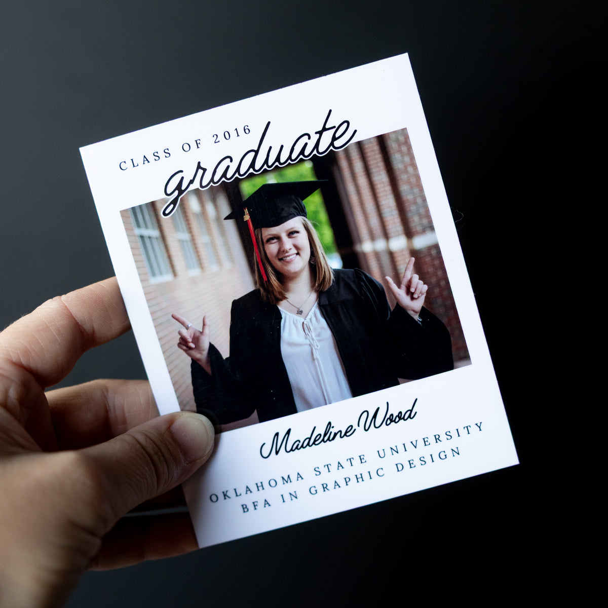 4" x 5" Cheryl Marigold Custom Graduation Photo Magnets