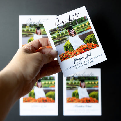 3.25" x 4" Tricia Hydrangea Custom Graduation Photo Magnets