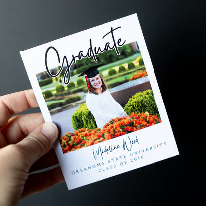 4" x 5" Tricia Gardenia Custom Graduation Photo Magnets