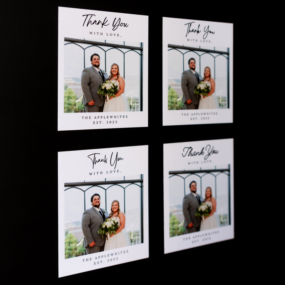 4" x 5" Naida Gardenia Custom Thank You Photo Magnets