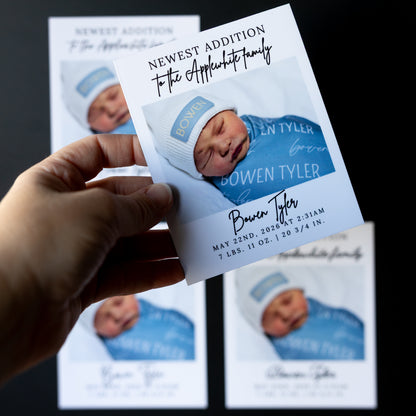 4" x 5" Martha Hydrangea Custom Birth Announcement Photo Magnets