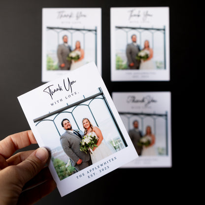 4" x 5" Naida Gardenia Custom Thank You Photo Magnets