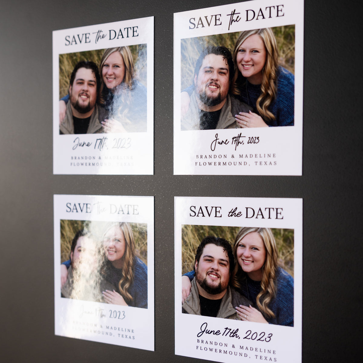 4" x 5" Ashley Marigold Custom Save the Date Photo Magnets
