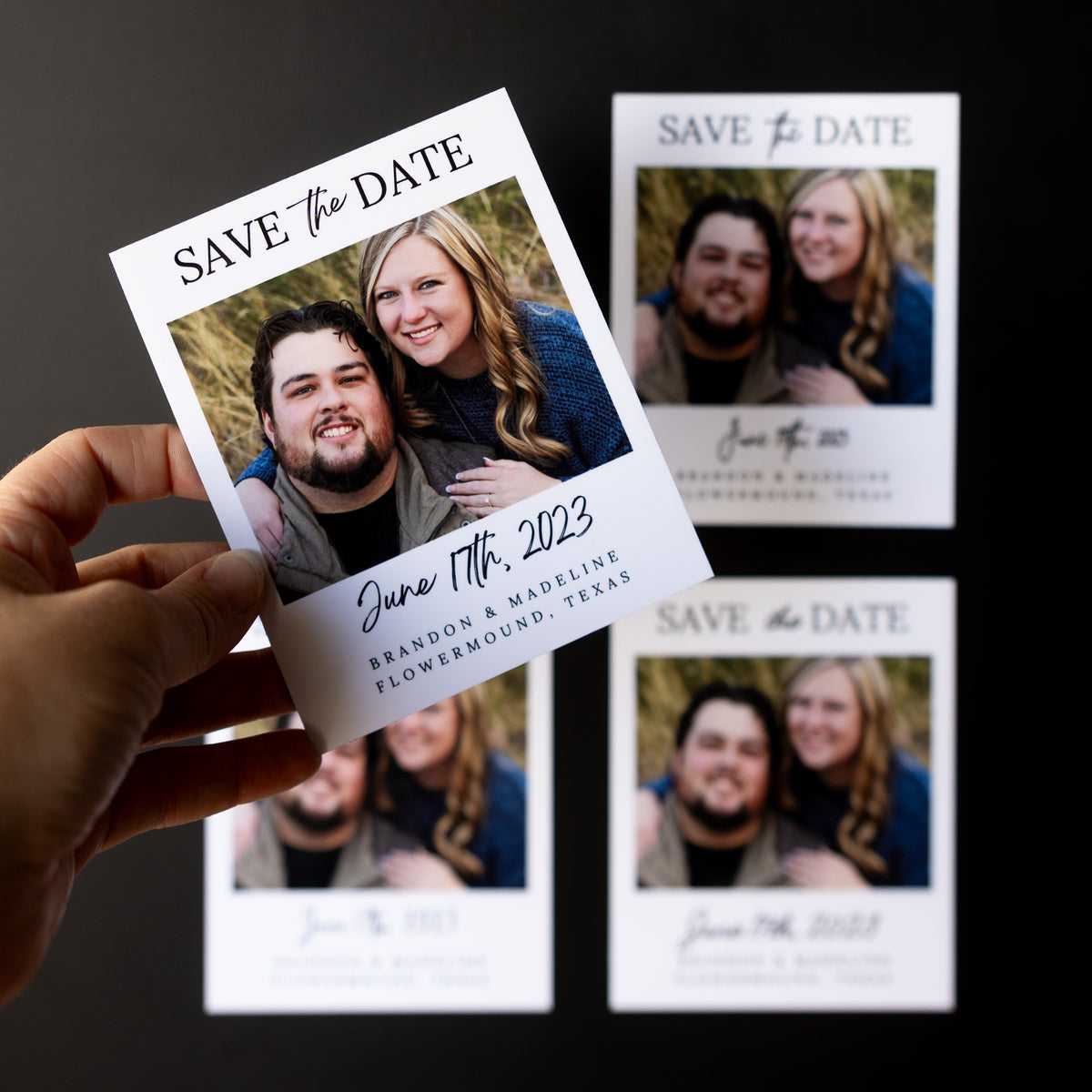 4" x 5" Ashley Rose Custom Save the Date Photo Magnets