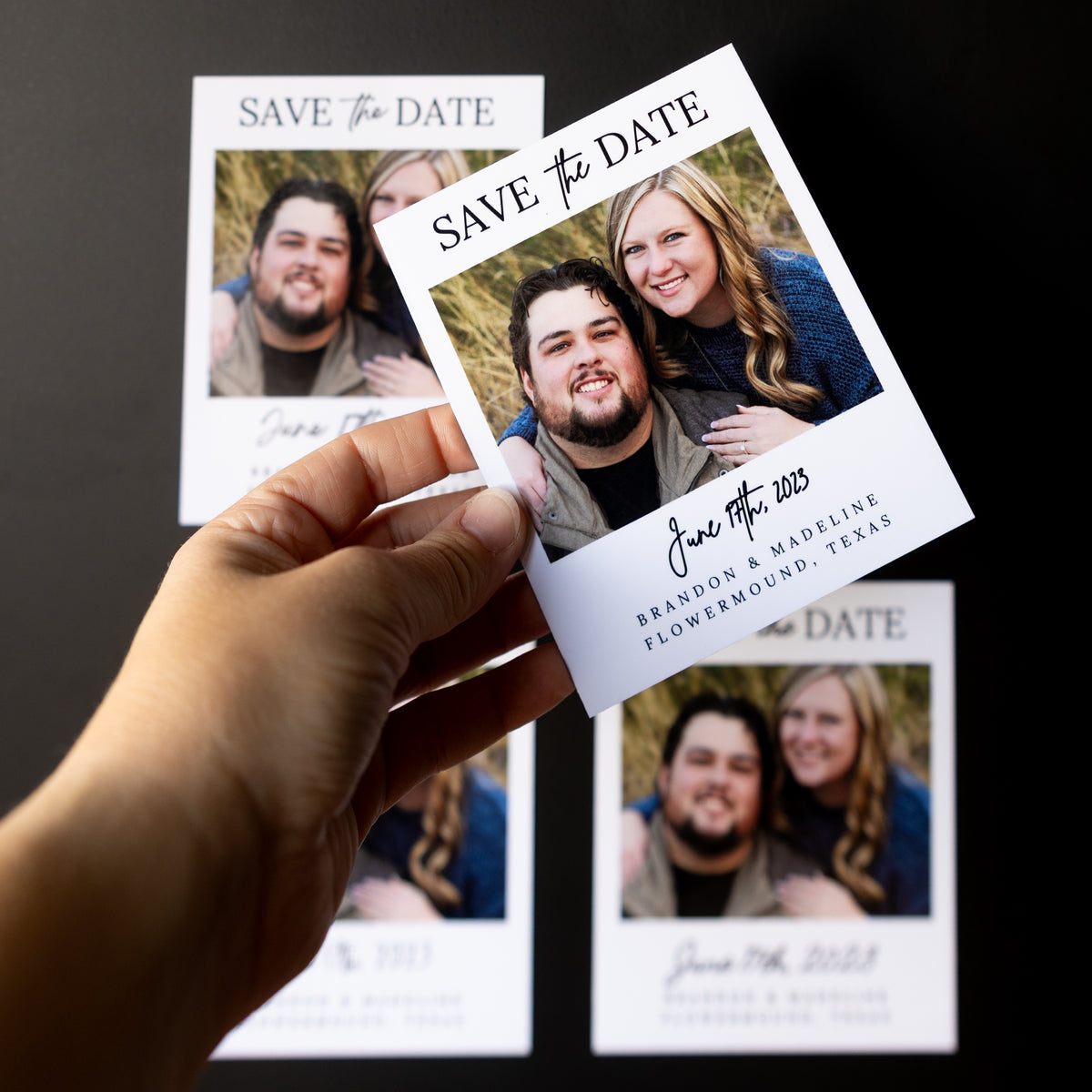 4" x 5" Ashley Hydrangea Custom Save the Date Photo Magnets