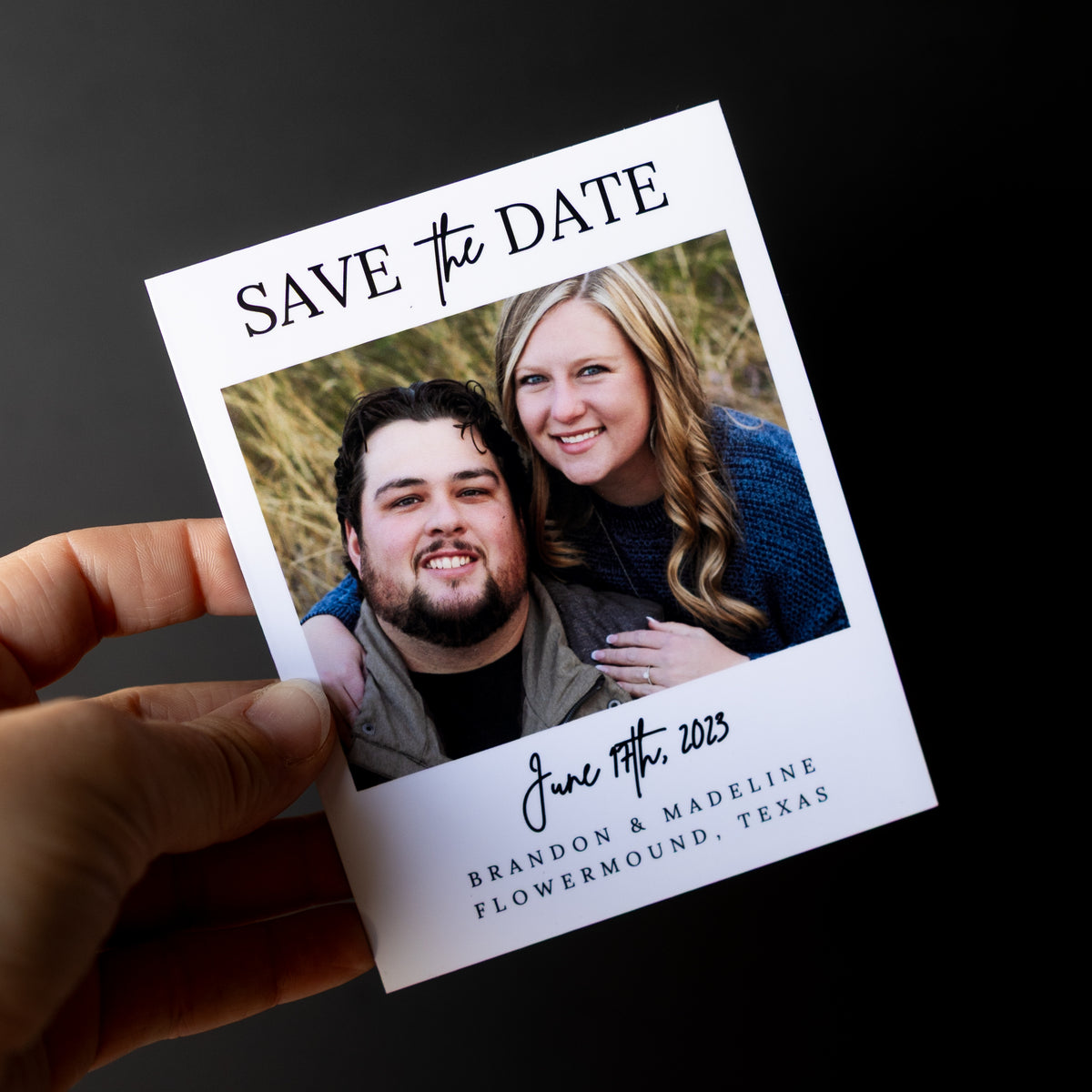4" x 5" Ashley Hydrangea Custom Save the Date Photo Magnets