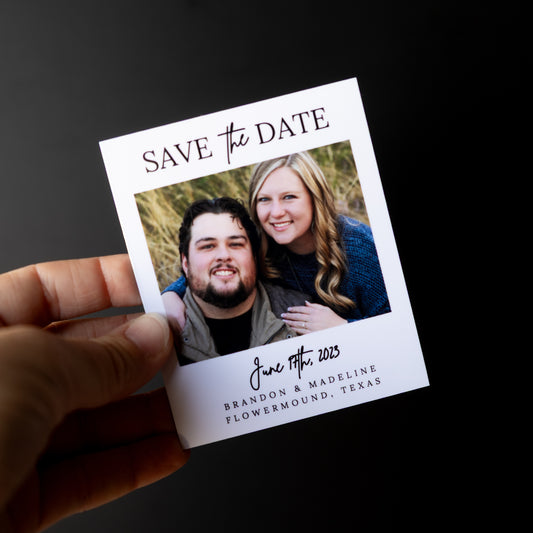 3.25" x 4" Ashley Hydrangea Custom Save the Date Photo Magnets