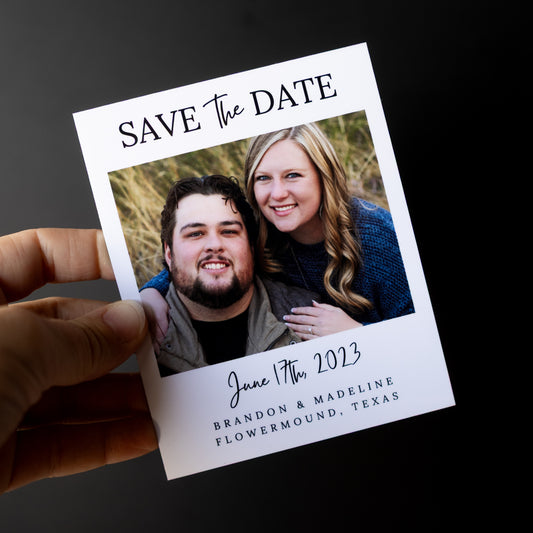 4" x 5" Ashley Gardenia Custom Save the Date Photo Magnets