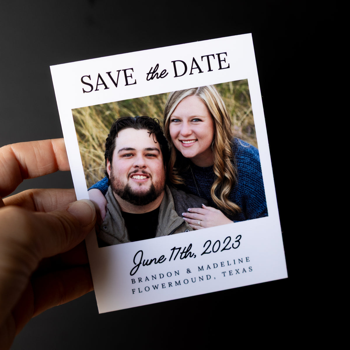 4" x 5" Ashley Marigold Custom Save the Date Photo Magnets