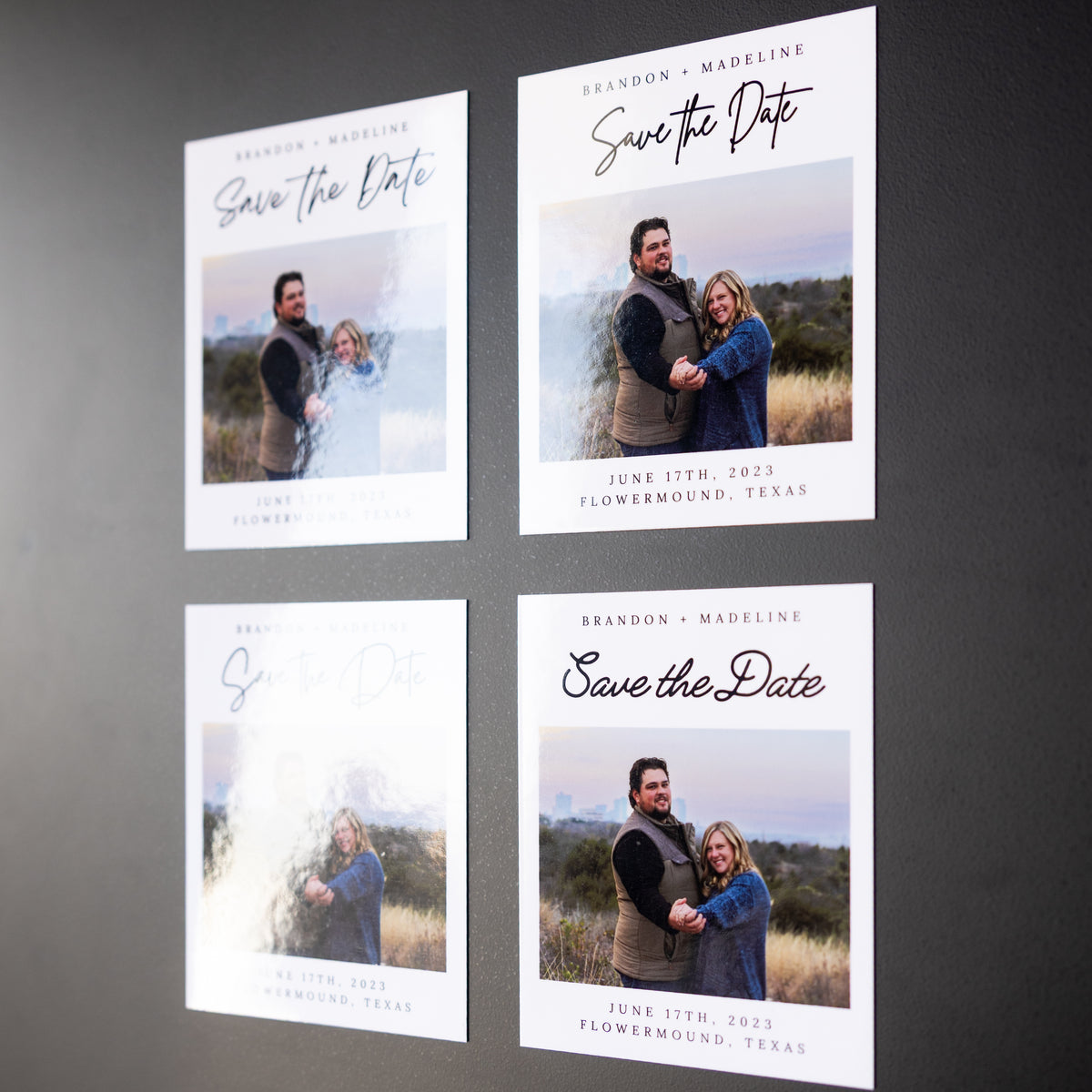 4" x 5" Catherine Rose Custom Save the Date Photo Magnets