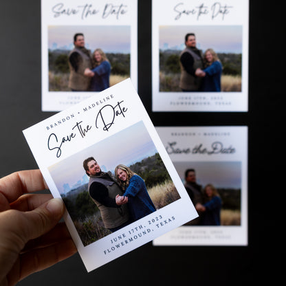 4" x 5" Catherine Gardenia Custom Save the Date Photo Magnets