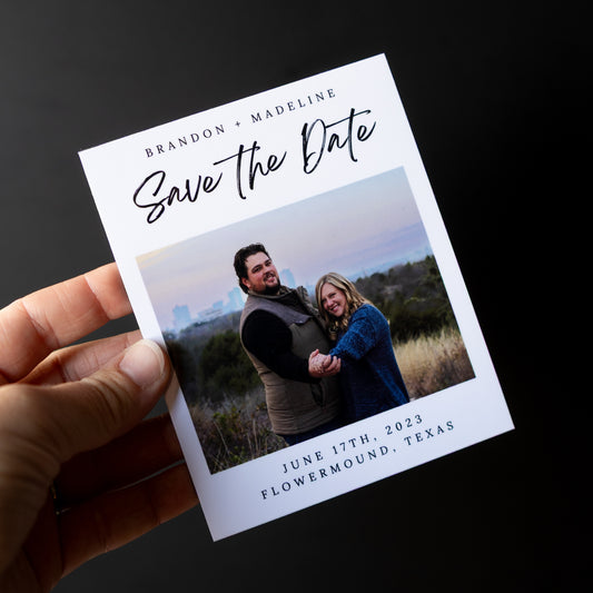 4" x 5" Catherine Rose Custom Save the Date Photo Magnets
