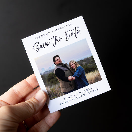 3.25" x 4" Catherine Rose Custom Save the Date Photo Magnets