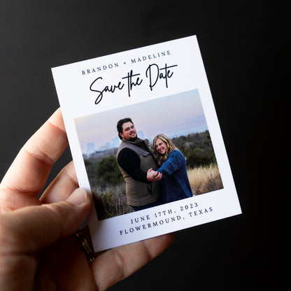 3.25" x 4" Catherine Hydrangea Custom Save the Date Photo Magnets