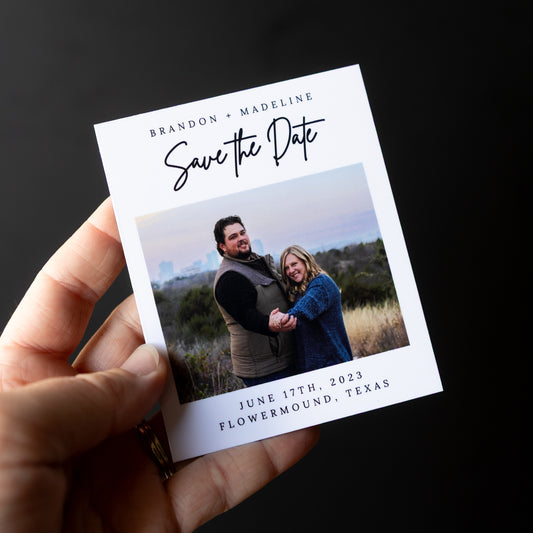 3.25" x 4" Catherine Hydrangea Custom Save the Date Photo Magnets