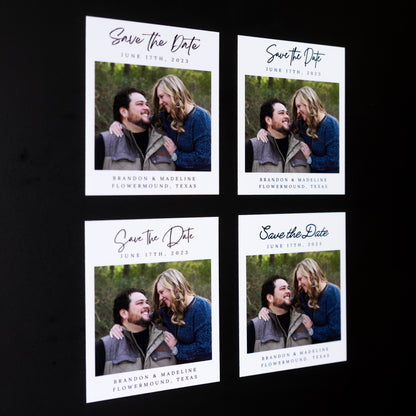 3.25" x 4" Adrienne Hydrangea Custom Save the Date Photo Magnets