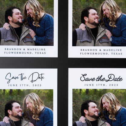 3.25" x 4" Adrienne Marigold Custom Save the Date Photo Magnets