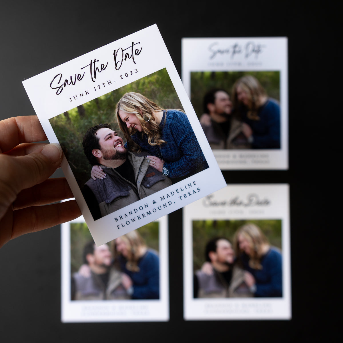 4" x 5" Adrienne Rose Custom Save the Date Photo Magnets