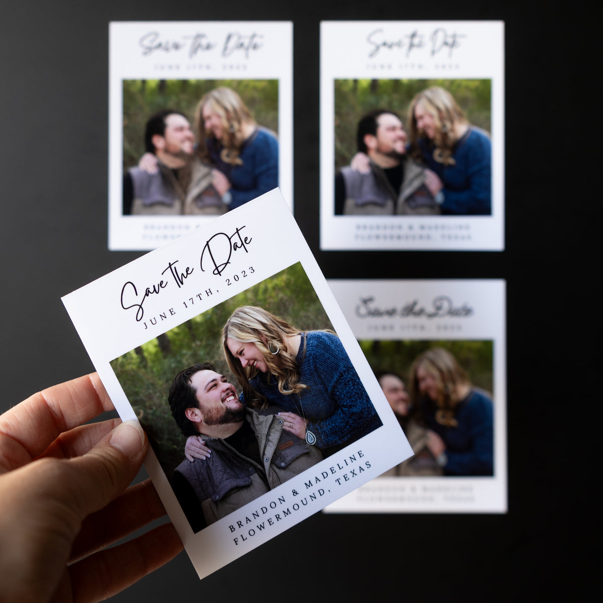 3.25" x 4" Adrienne Gardenia Custom Save the Date Photo Magnets