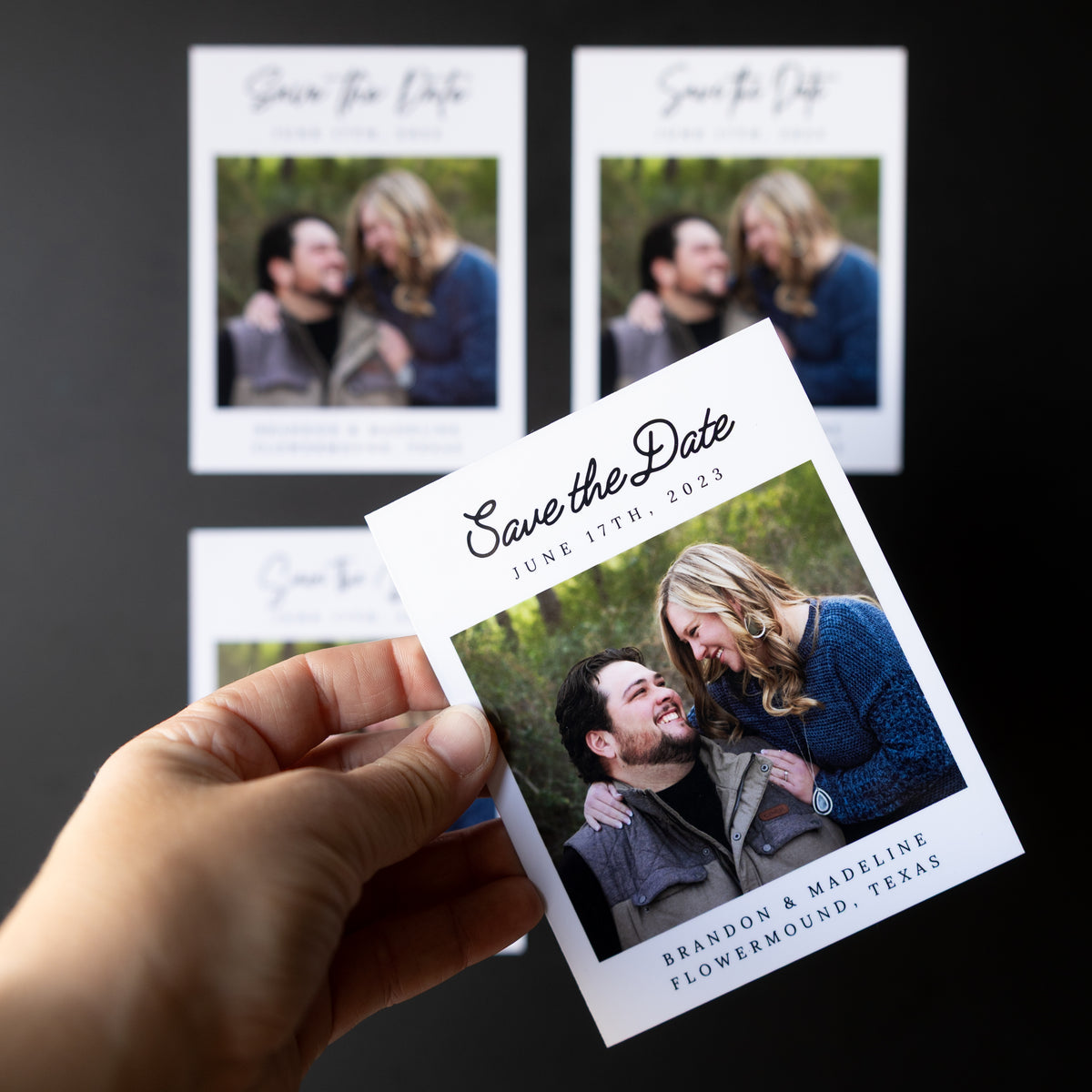 4" x 5" Adrienne Marigold Custom Save the Date Photo Magnets
