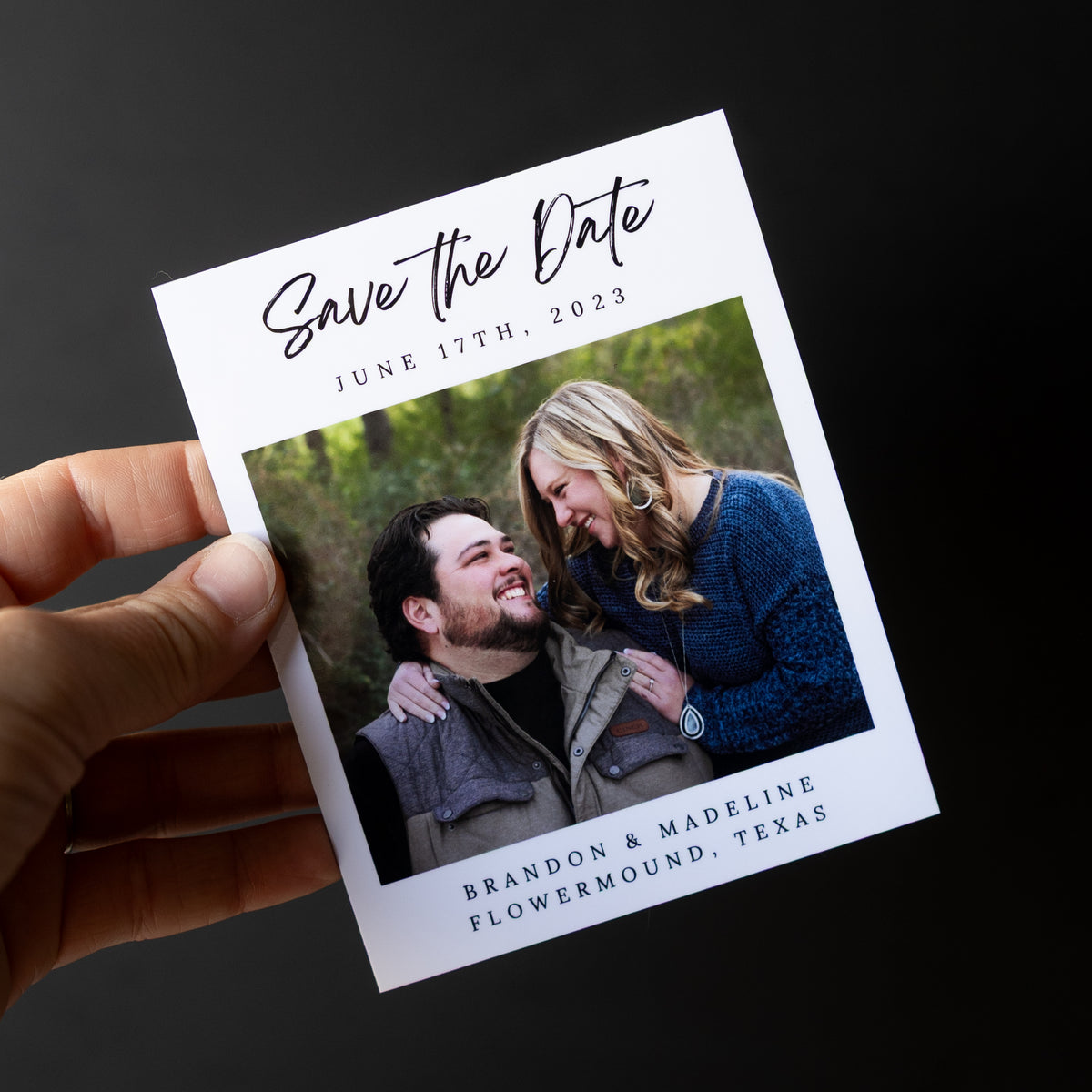 4" x 5" Adrienne Rose Custom Save the Date Photo Magnets
