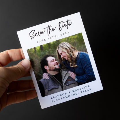 4" x 5" Adrienne Rose Custom Save the Date Photo Magnets