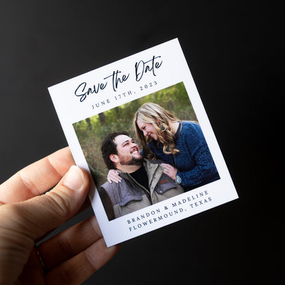 3.25" x 4" Adrienne Rose Custom Save the Date Photo Magnets