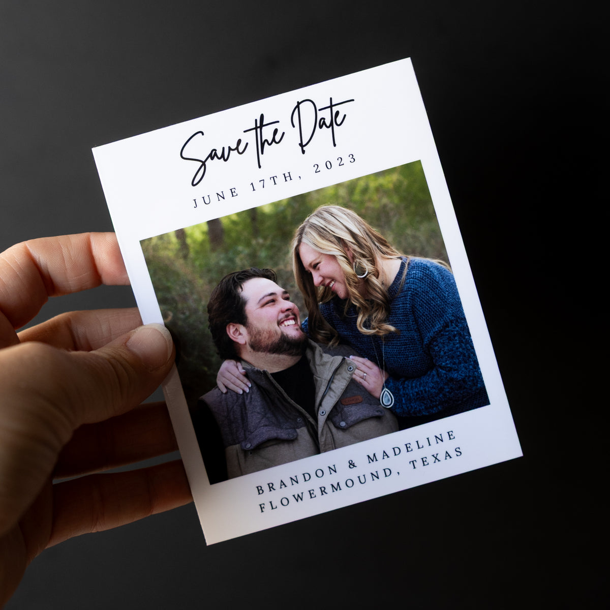 4" x 5" Adrienne Hydrangea Custom Save the Date Photo Magnets