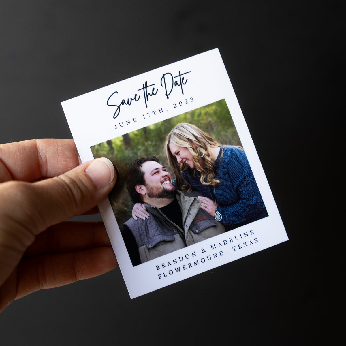 3.25" x 4" Adrienne Hydrangea Custom Save the Date Photo Magnets