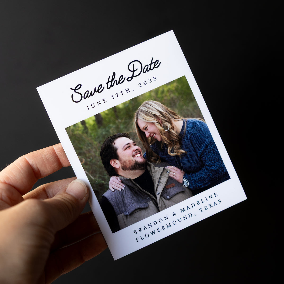 4" x 5" Adrienne Marigold Custom Save the Date Photo Magnets