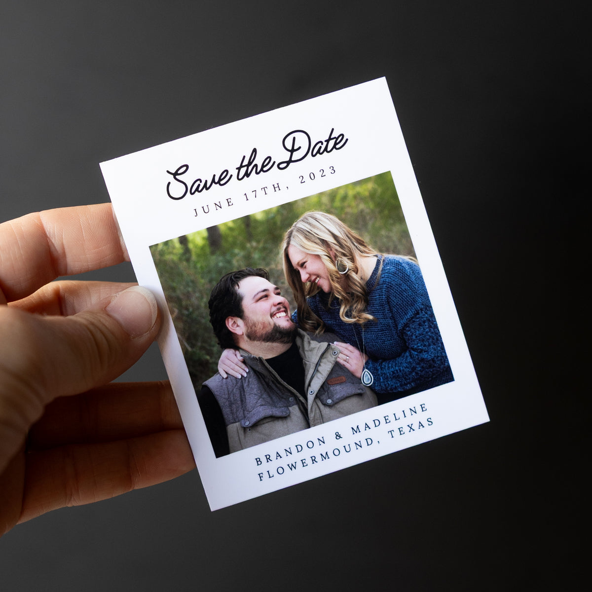 3.25" x 4" Adrienne Marigold Custom Save the Date Photo Magnets