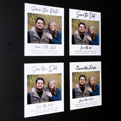3.25" x 4" Genevieve Rose Custom Save the Date Photo Magnets