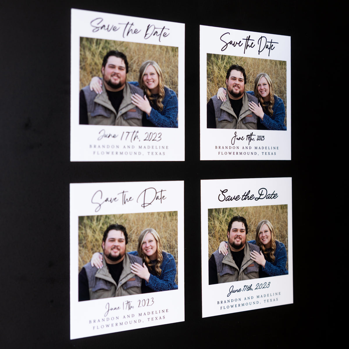 3.25" x 4" Genevieve Marigold Custom Save the Date Photo Magnets