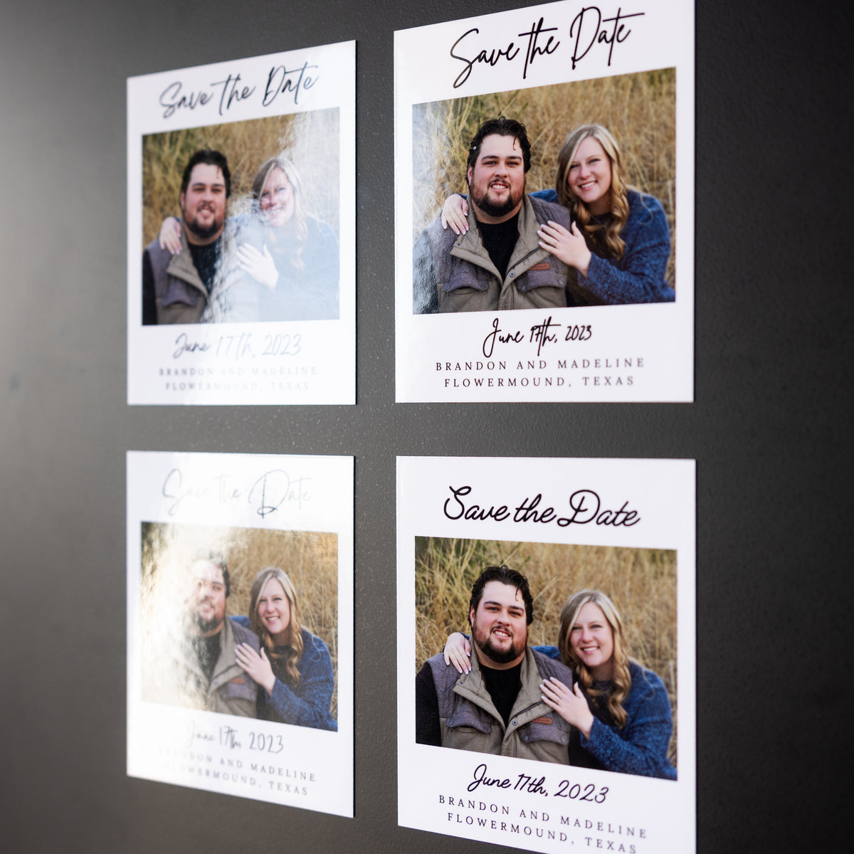 4" x 5" Genevieve Rose Custom Save the Date Photo Magnets