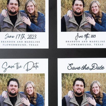 4" x 5" Genevieve Rose Custom Save the Date Photo Magnets