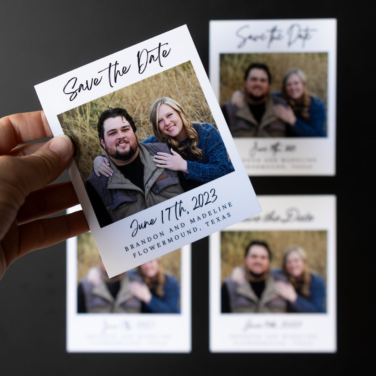 4" x 5" Genevieve Rose Custom Save the Date Photo Magnets
