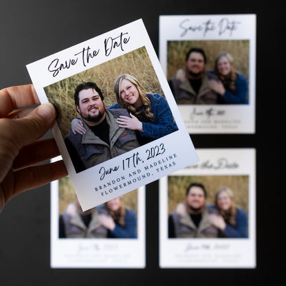 4" x 5" Genevieve Rose Custom Save the Date Photo Magnets