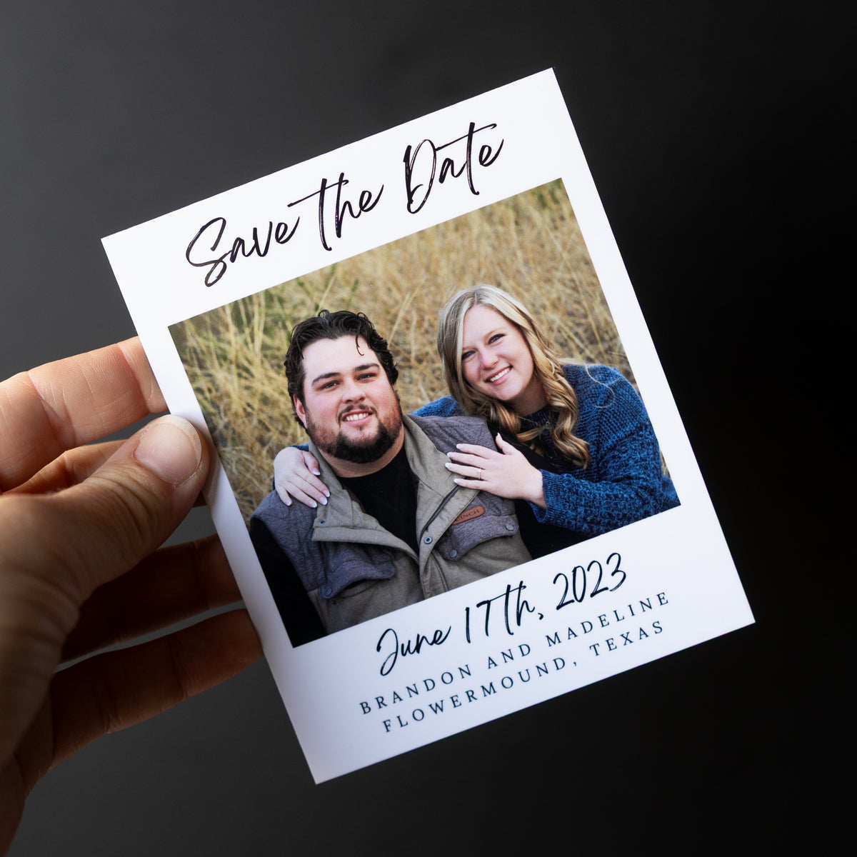 4" x 5" Genevieve Rose Custom Save the Date Photo Magnets